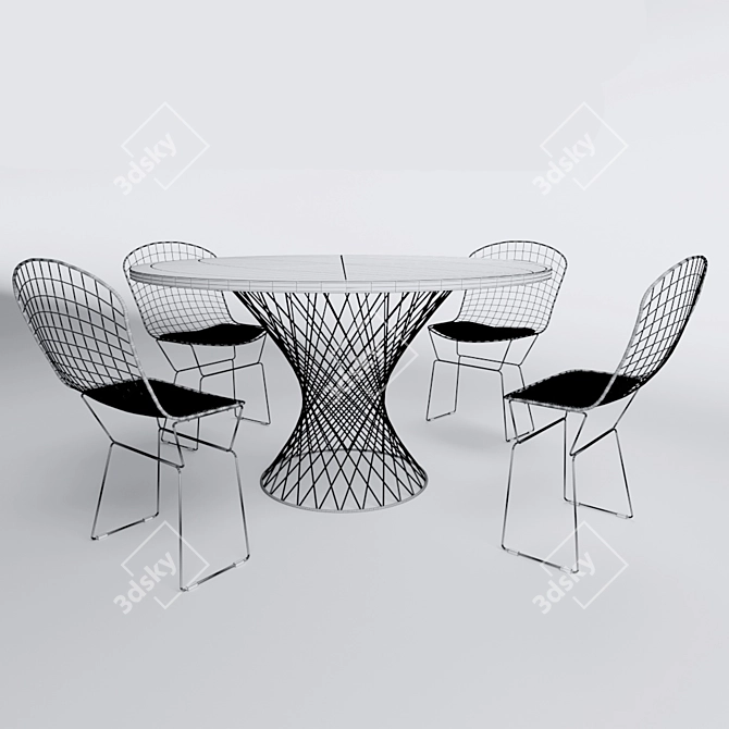 Signal: Stylish Table and Chair 3D model image 3