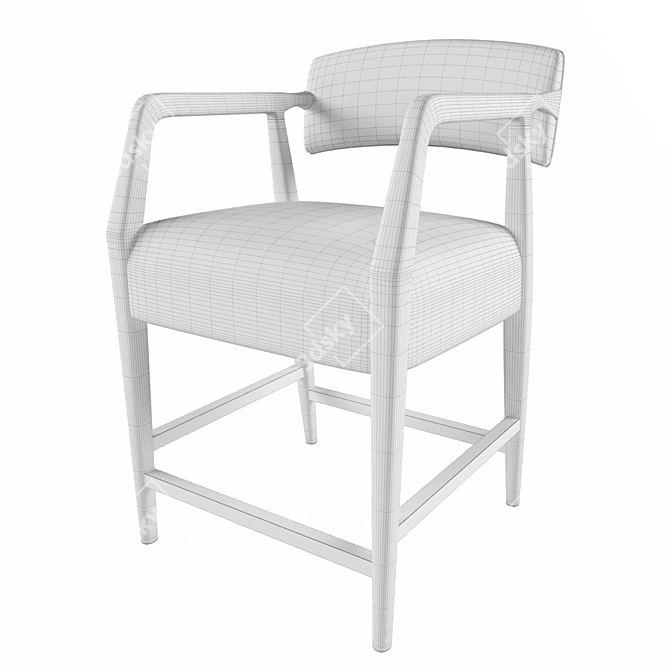 Bailey Bar Stool: Modern Design, Quality Materials 3D model image 3