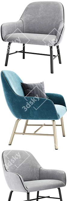Contemporary Armchair - 3dsmax 2014 & obj Format 3D model image 2