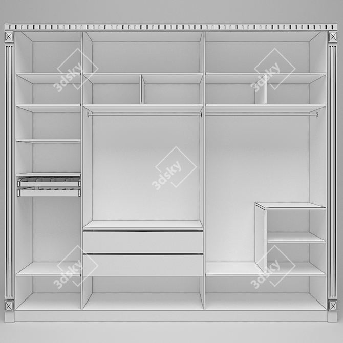 Timeless Elegance: Classic Wardrobe 3D model image 3