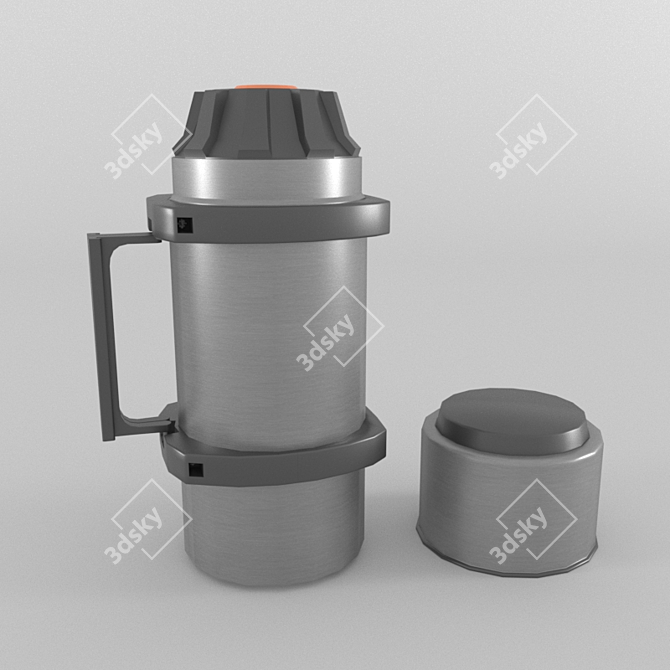 Sleek Low Poly Thermos 3D model image 1