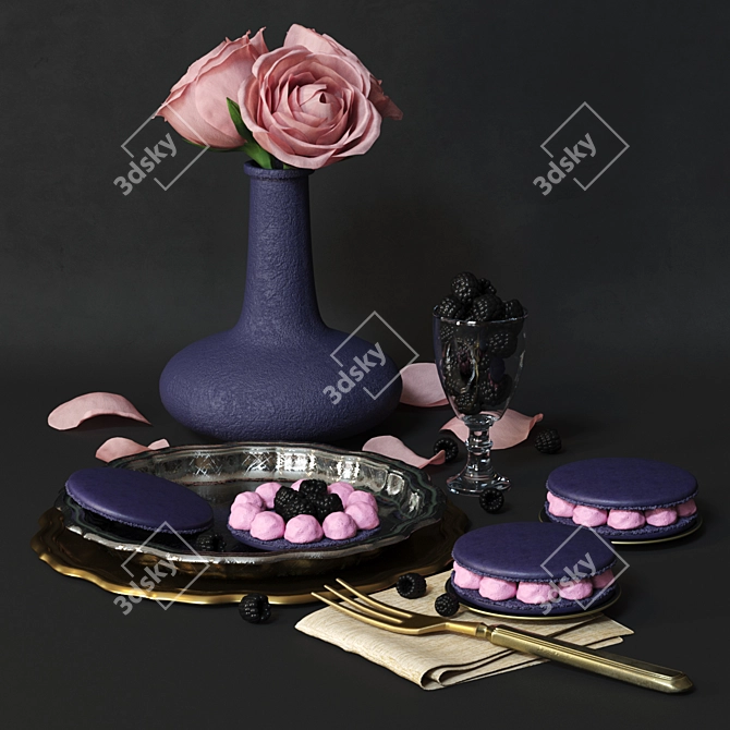 Delightful Dessert Decor Set 3D model image 1