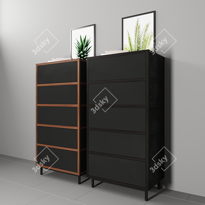 Sleek Driver Dresser by Bellboy 3D model image 2