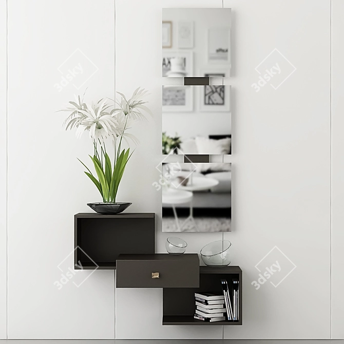 Versatile Wall Console: Transform Your Space 3D model image 1