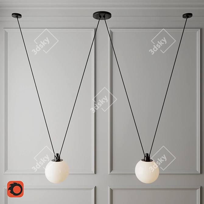 Acrobat Pendant Light 3D model image 1