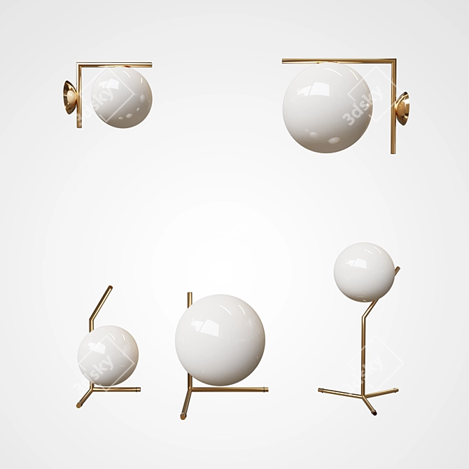 Sleek IC Lights Family for Modern Interiors 3D model image 1