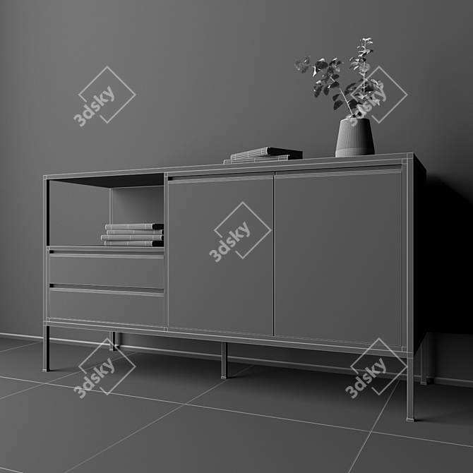 Spacious WAYAMPI Sideboard for Elegance 3D model image 3