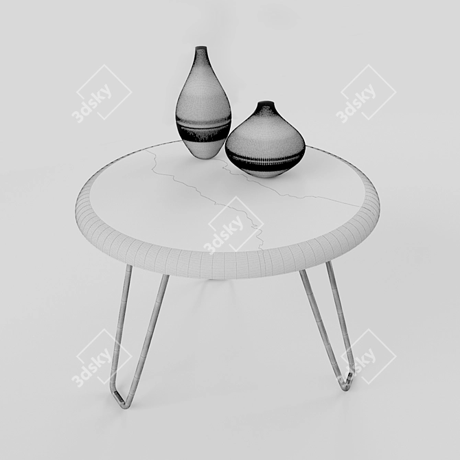 Elegant Resin Trunk Table 3D model image 3