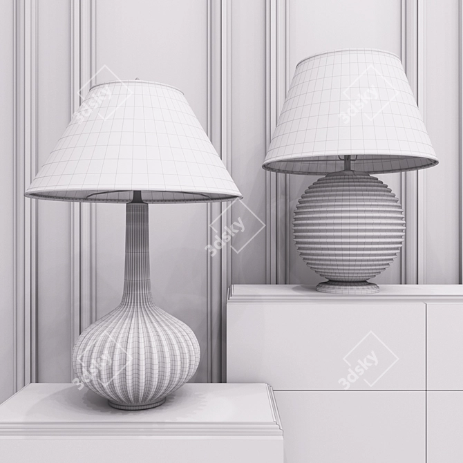 Sophisticated Visual Comfort Table Lamps 3D model image 2