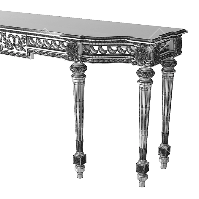 Title: Giovanna Console - Elegant Handcrafted Home Decor 3D model image 3