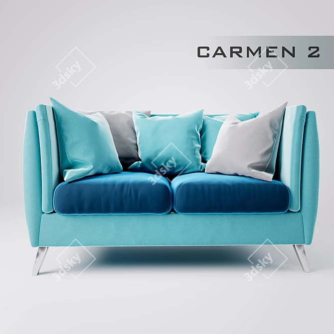 Karmen 2 Sofa: Quality Ukrainian Craftsmanship 3D model image 1