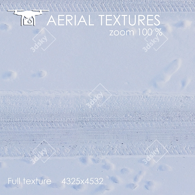 Seamless Winter Road Texture 3D model image 2