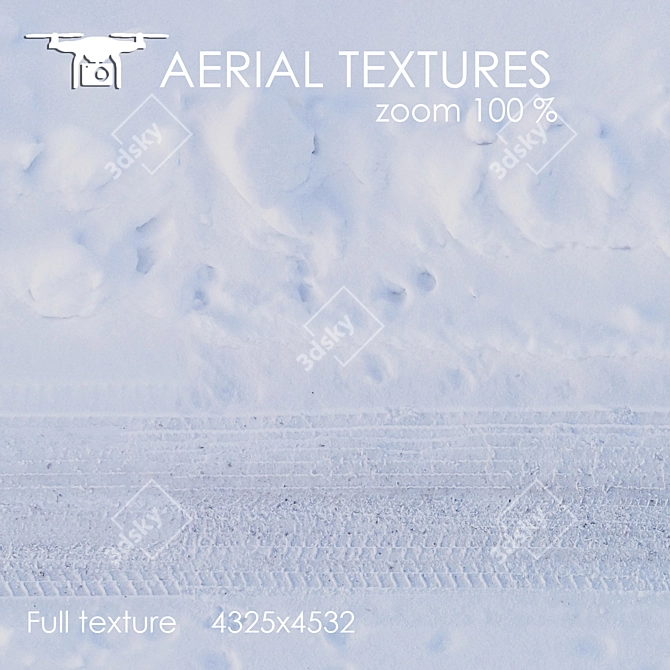 Seamless Winter Road Texture 3D model image 3
