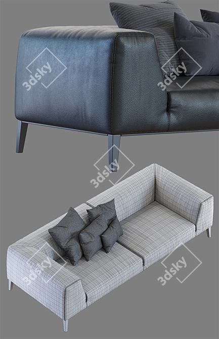 Poliform Metropolitan: Stylish Designer Sofa 3D model image 3