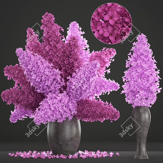 Lilac Harmony Bouquet 3D model image 1