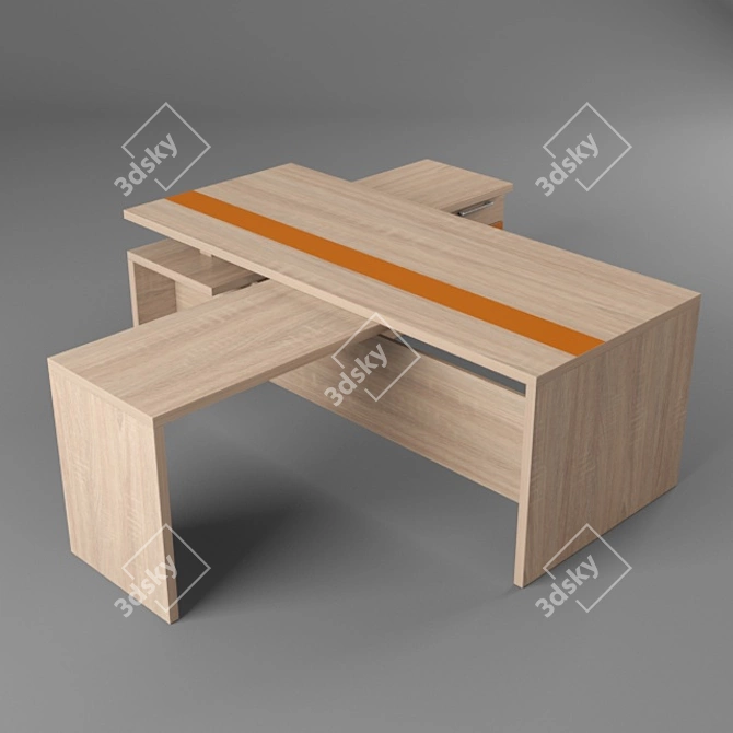 Executive Laminate Desk 3D model image 1