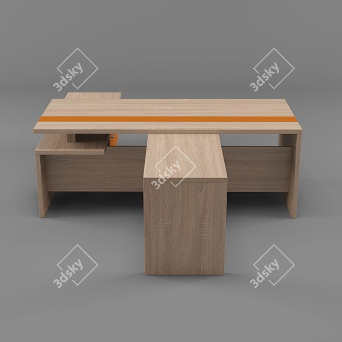 Executive Laminate Desk 3D model image 3