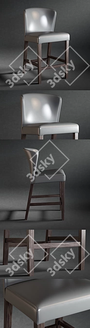 Modern Bar Stool Curran 2: Realistic 3D Model 3D model image 2