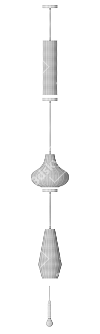 Scandinavian Glass Pendant Light 3D model image 3