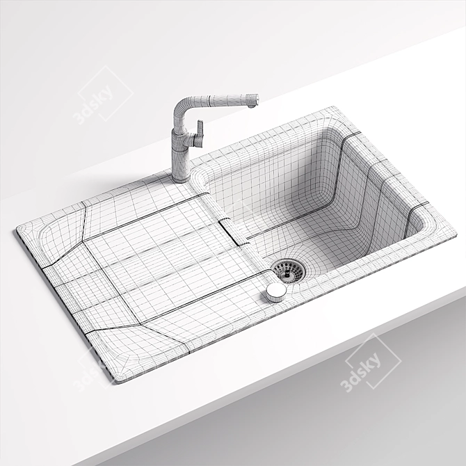 Schock Wembley Sink: Sleek & Versatile 3D model image 3