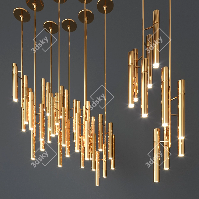 Sleek Tube Lights 3D model image 1