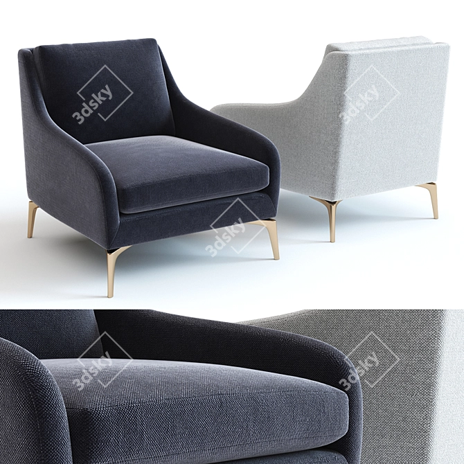 Western Elm Alto Chair: High-Detailed 3D Model 3D model image 1