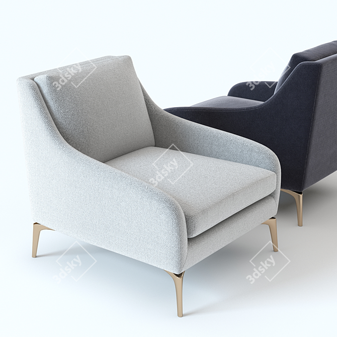 Western Elm Alto Chair: High-Detailed 3D Model 3D model image 3