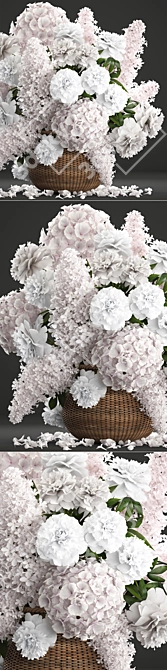 Spring Blossom Bouquet 3D model image 2