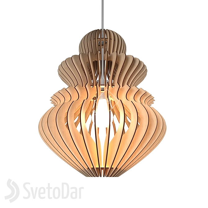 Natural Parametric Chandelier: Meduza 3D model image 1