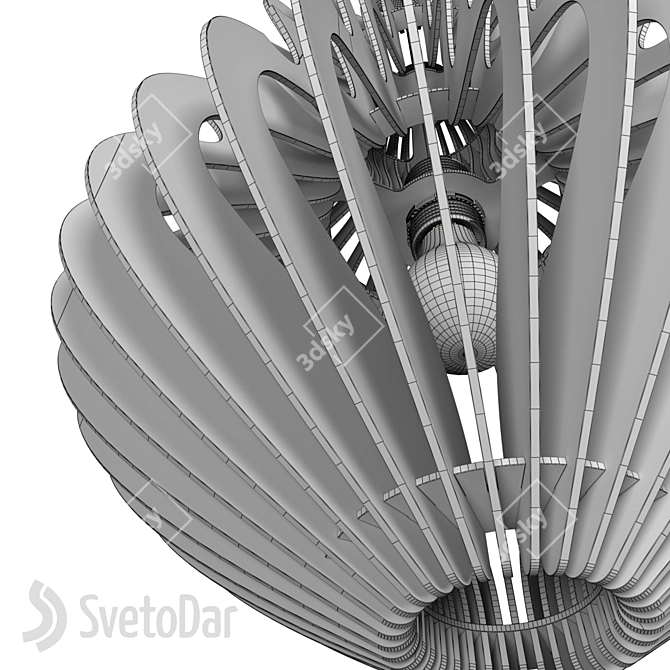 Natural Parametric Chandelier: Meduza 3D model image 2