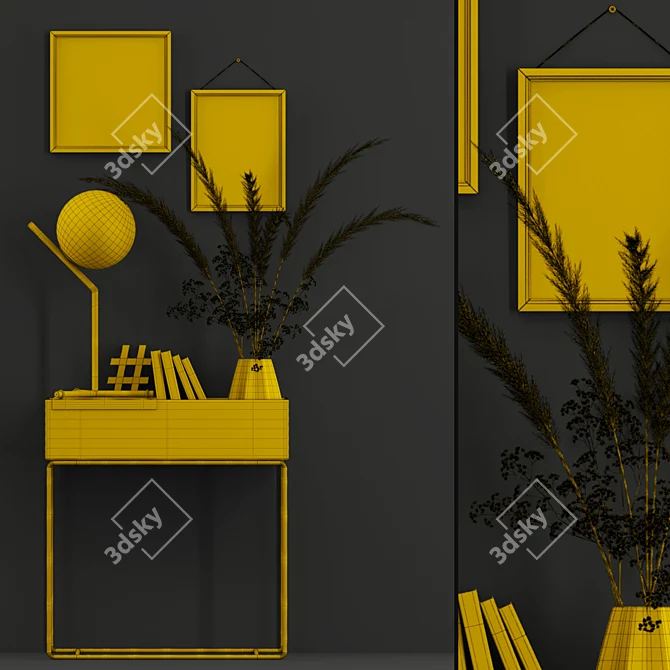 Realistic Decor with Dry Flowers 3D model image 2