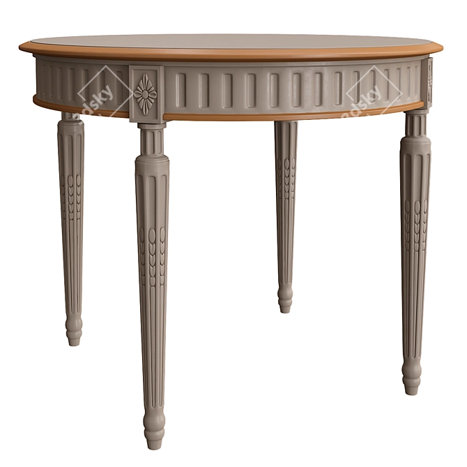 SALDA LUIGI Dining Table: Classic Style 3D model image 1