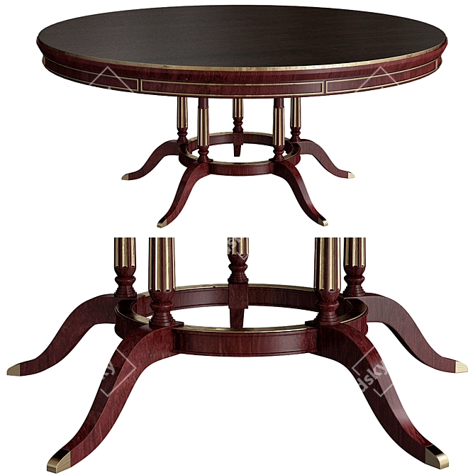 Elegant SALDA Classic Table 3D model image 1