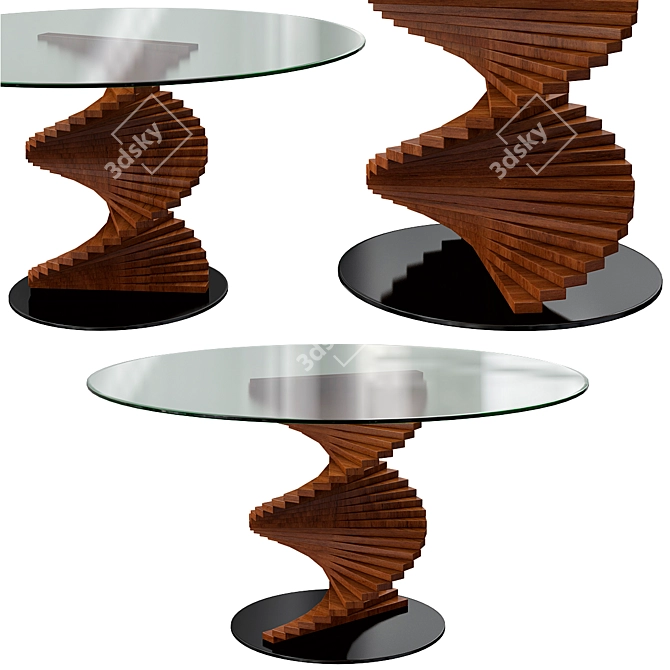 Modern Firenze Dining Table by Tonin Casa 3D model image 1