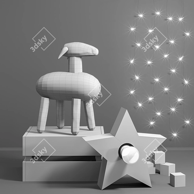 Zurab the Ram Toy & Decor Set 3D model image 3