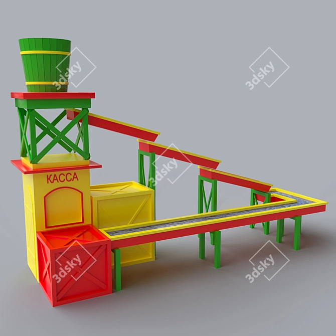 Aquatic Adventure: Water Slides & Playground 3D model image 1