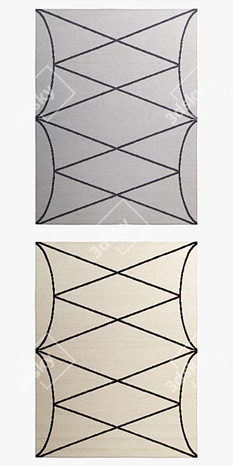 Lune Dote White Ardesia Silver Rugs 3D model image 2