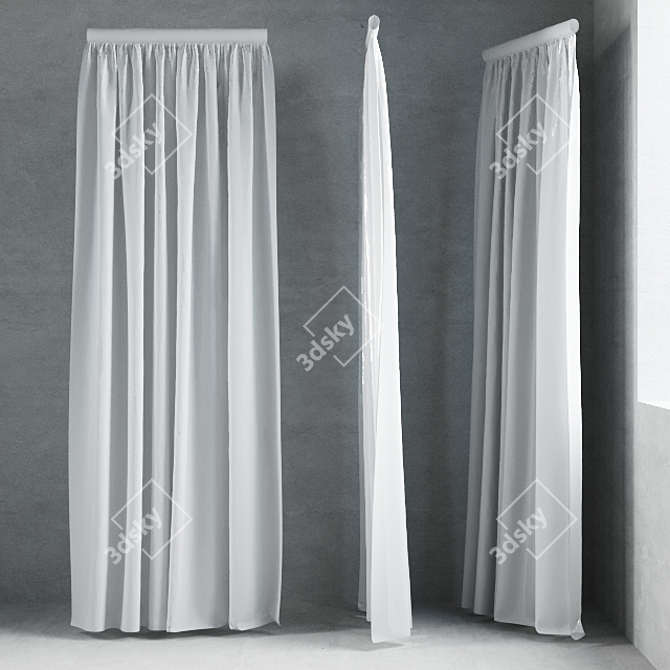  Simulated Animated Curtain - Perfect for Sliding Doors or Windows 3D model image 2