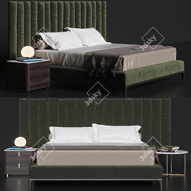 Italian Excellence: Michelangelo Bed 3D model image 1