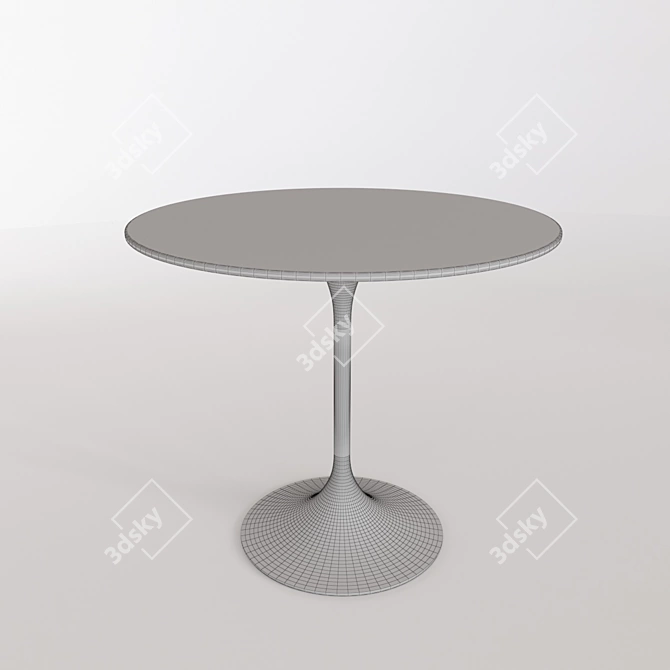 Modern Tulip Table: 90x90x77.7cm 3D model image 3