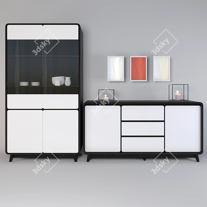 Elegant Saltum Sideboard & Buffet 3D model image 1