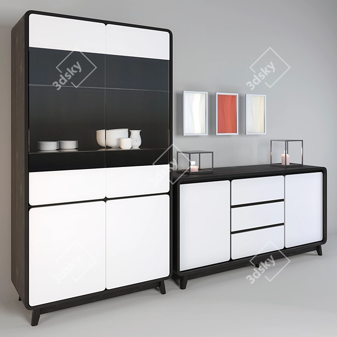 Elegant Saltum Sideboard & Buffet 3D model image 2