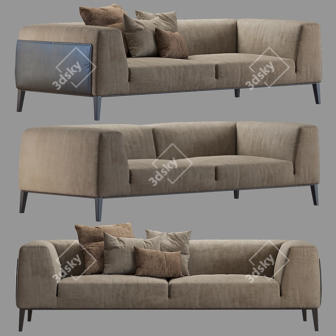 Refined Modern Sofa: Metropolitan 3D model image 1