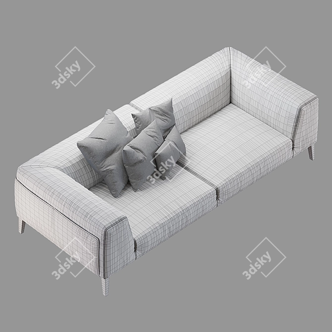 Refined Modern Sofa: Metropolitan 3D model image 3