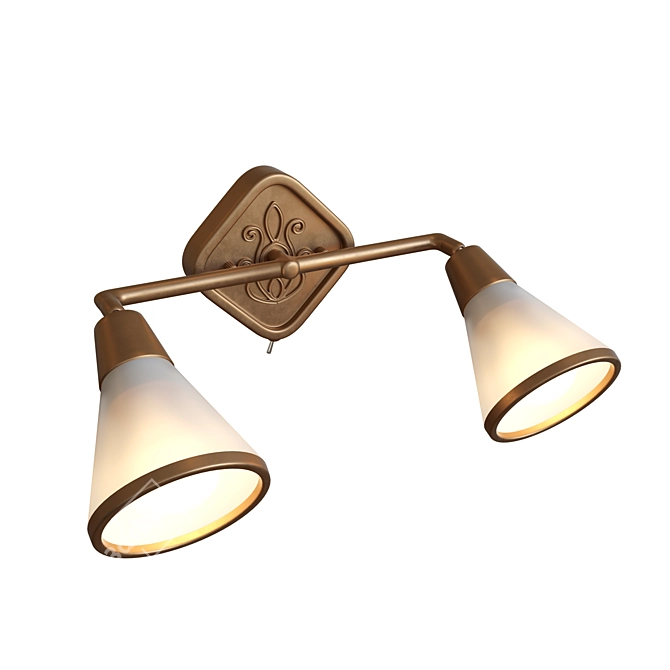 MAYTONI 2-Light Sconce in Brown 3D model image 2