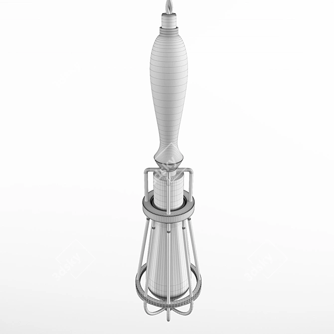 Sleek Pendant Handle - 110mm Length 3D model image 3