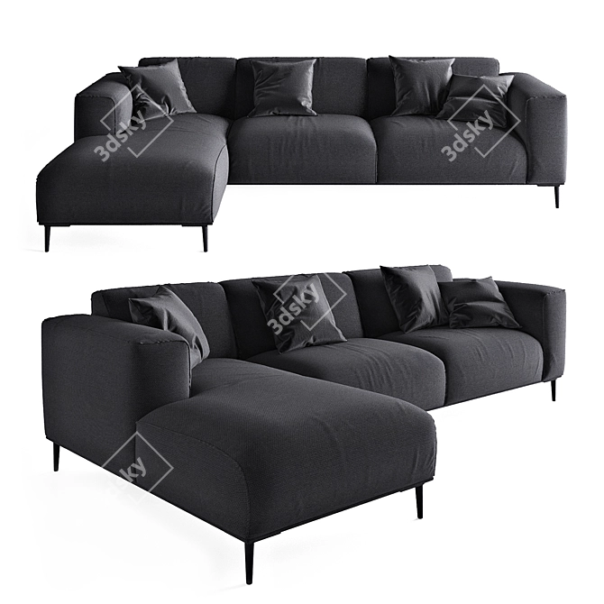 Contemporary Crawford Sofa: Stylish Comfort by Studio Copenhagen 3D model image 1