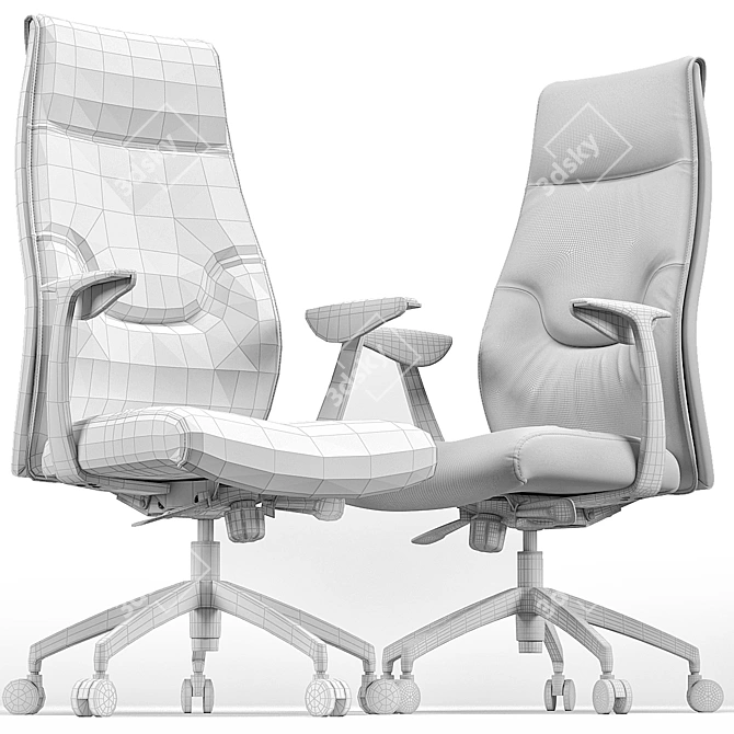 New York High Back Office Chair: Stylish and Comfortable 3D model image 3