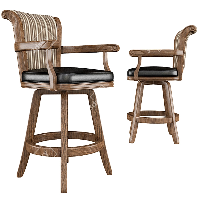 Darafeev Vintage Barstool 3D model image 1