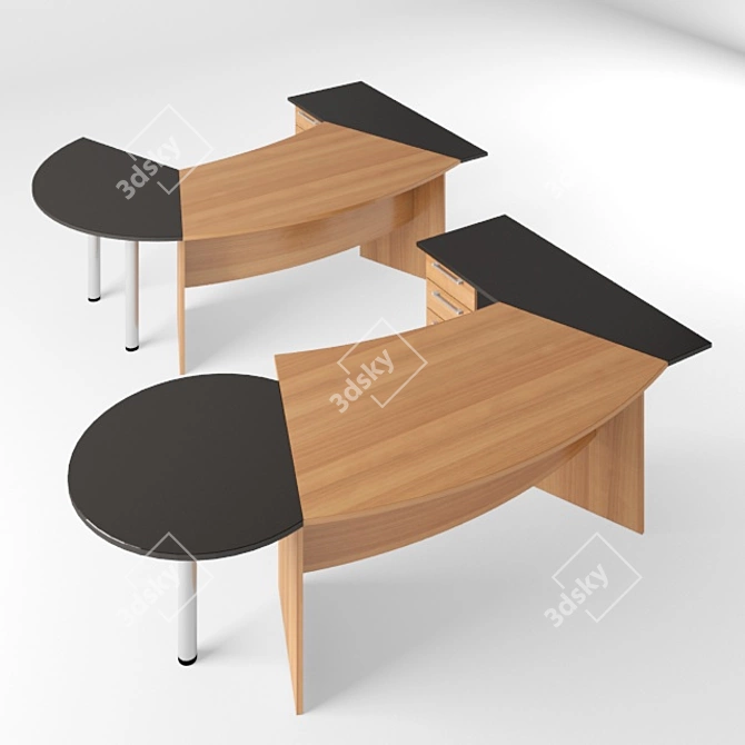 Laminated Luna Tables: Versatile & Stylish 3D model image 1